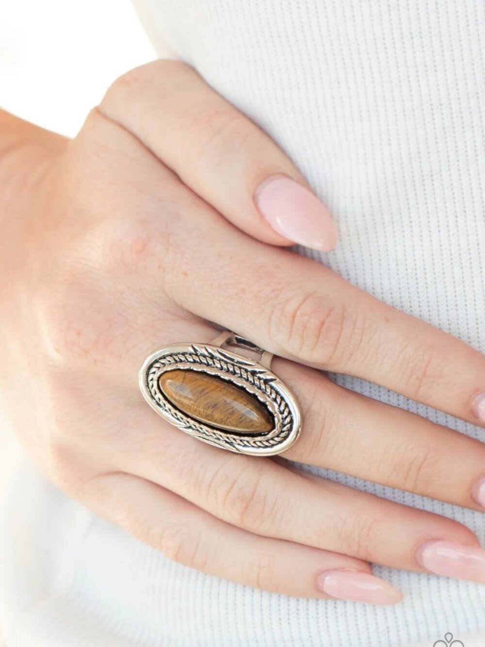 Paparazzi Jewelry Accessories - Primal Instincts - Brown Ring- Vintage